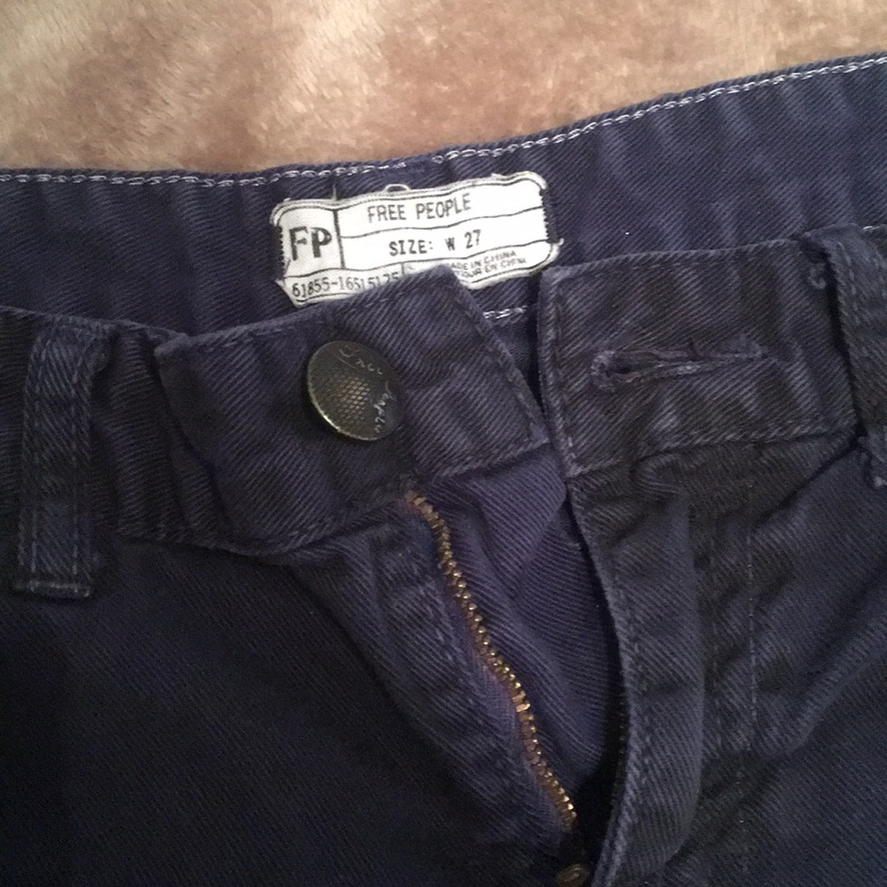 Navy Free People Denim Shorts